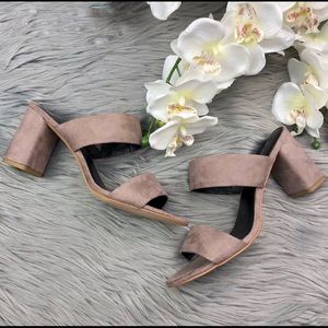 BCBGeneration Bianca suede mauve block heel